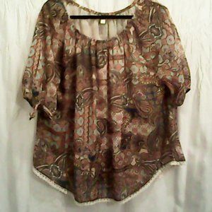 Westport 1962 crochet hem paisley print bl…